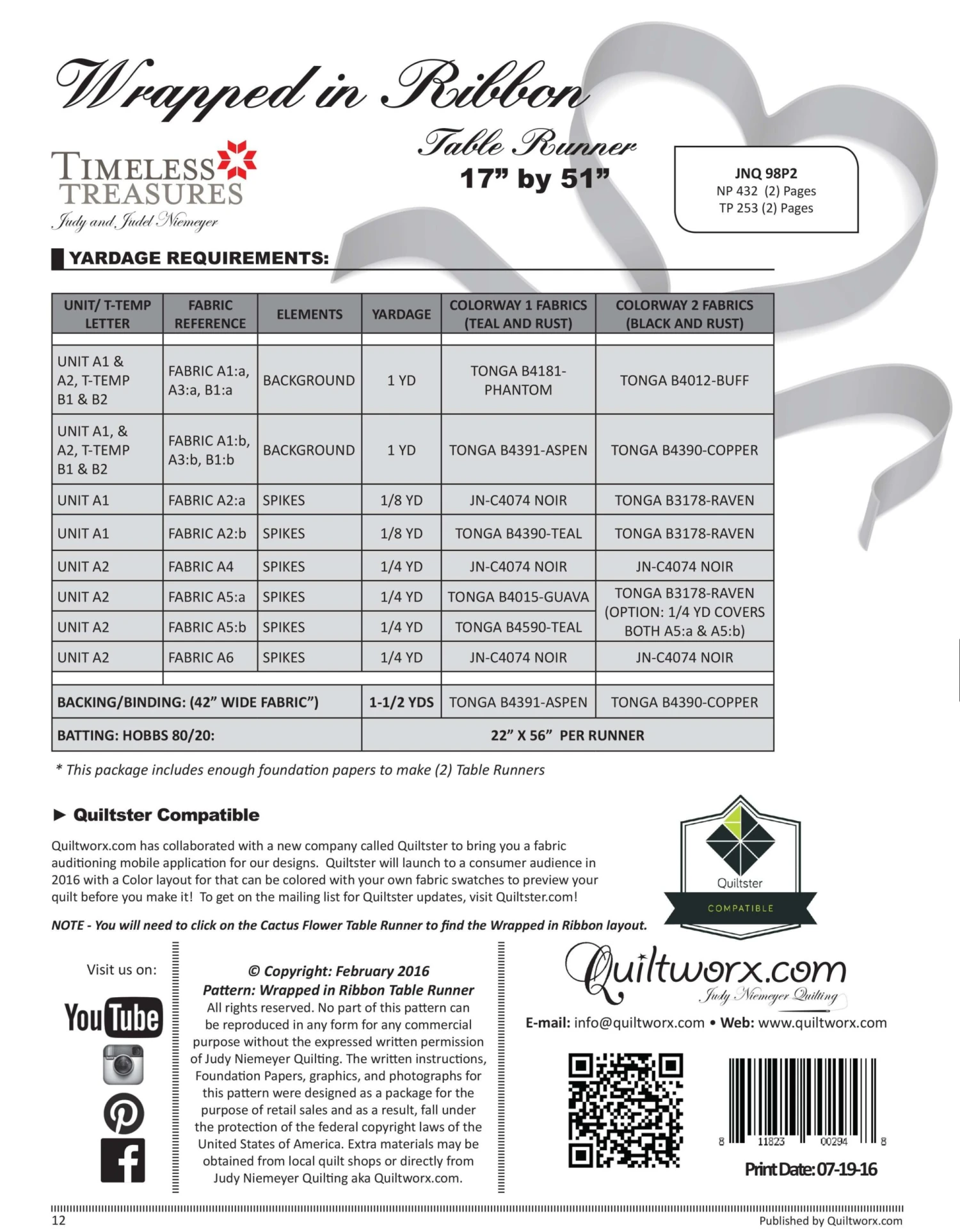 Wrapped In Ribbon Pattern By Judy Niemeyer 2 Wrapped In Ribbon Pattern By Judy Niemeyer - Image 2