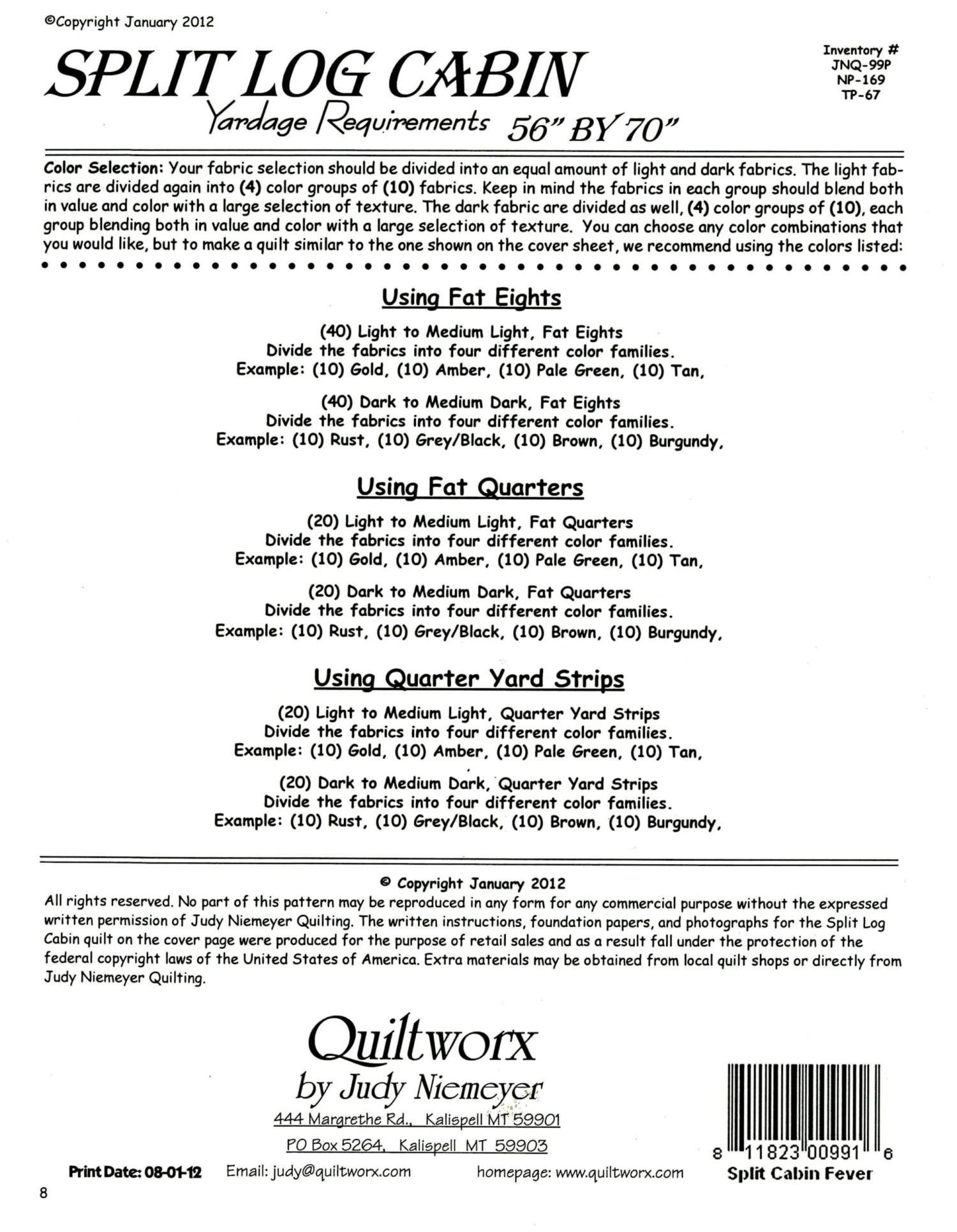 Split Log Cabin Pattern By Judy Niemeyer 2 Split Log Cabin Pattern By Judy Niemeyer - Image 2