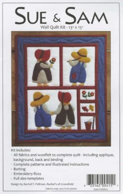Sue And Sam Wall Quilt Kit By Rachel Pellman