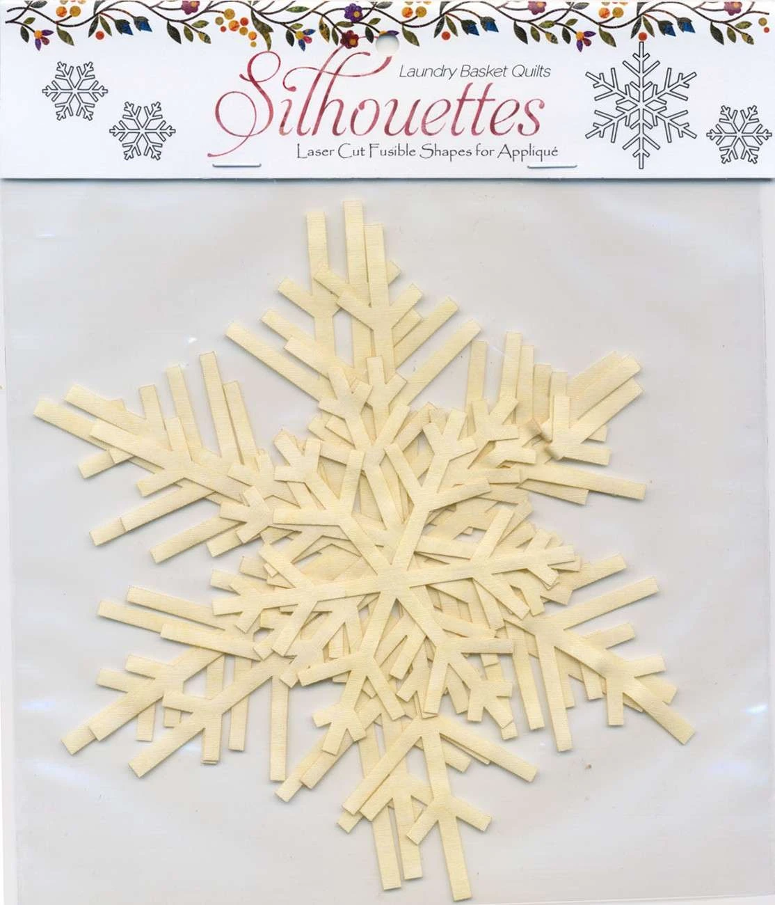 Silhouettes - Snowflakes White Pre-Cut Applique Pieces By Edyta Sitar 1 Silhouettes - Snowflakes White Pre-Cut Applique Pieces By Edyta Sitar