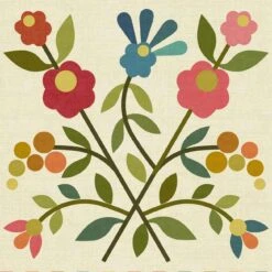 Spring Bouquet LT Silhouettes - Block 7 Applique Shapes