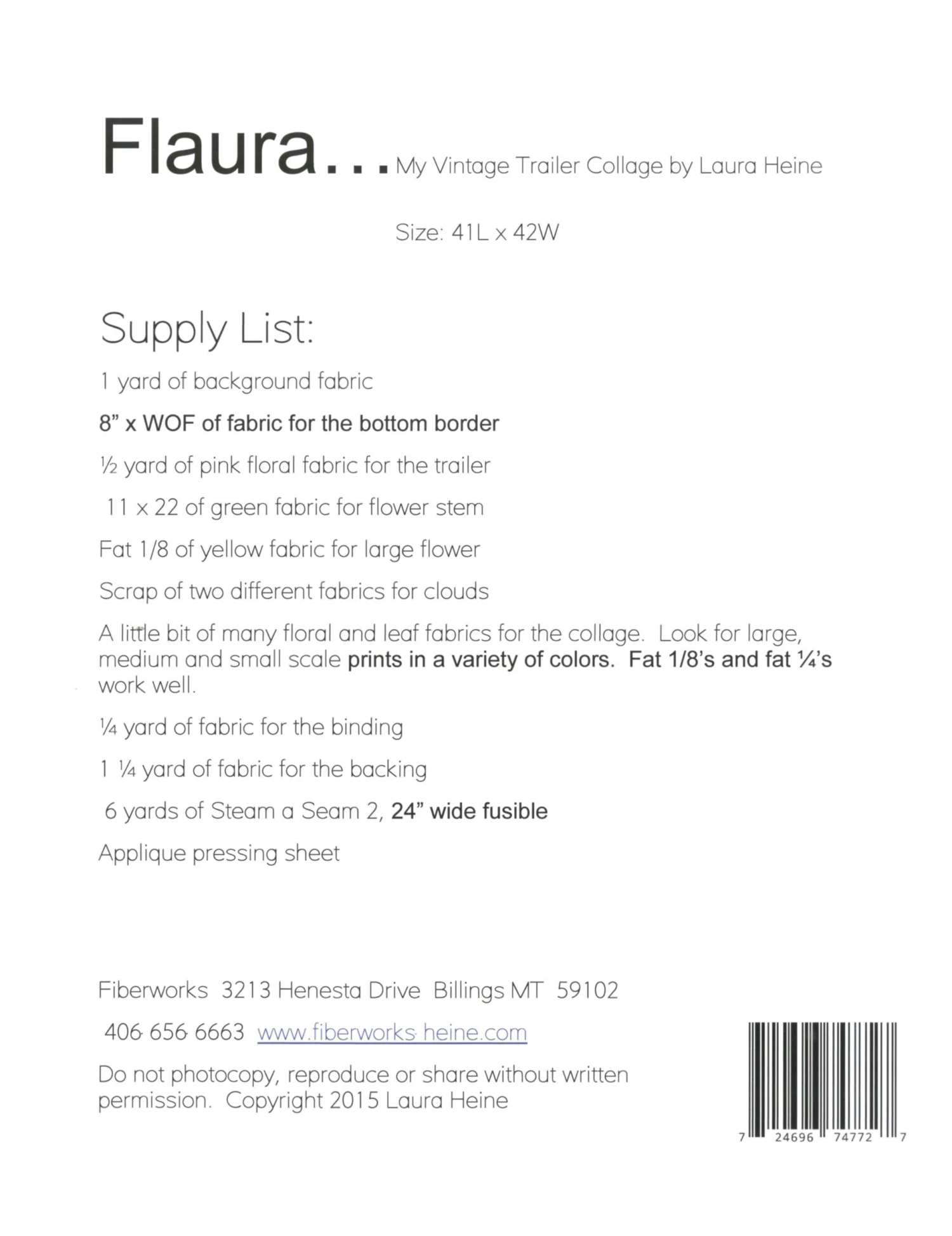 Flaura Vintage Trailer Collage Quilt Pattern By Laura Heine 2 Flaura Vintage Trailer Collage Quilt Pattern By Laura Heine - Image 2