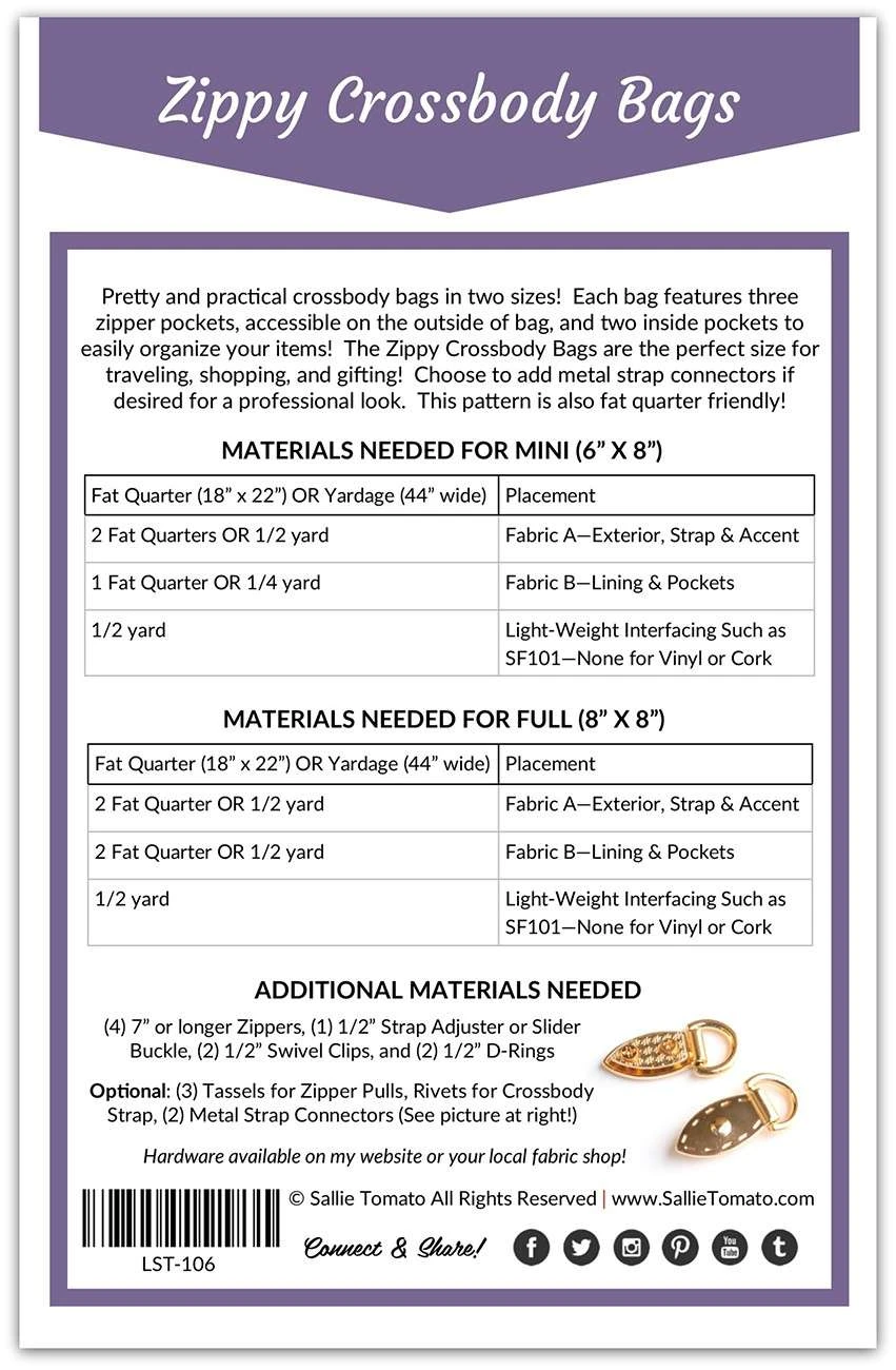 Zippy Crossbody Bags Pattern 2 Zippy Crossbody Bags Pattern - Image 2