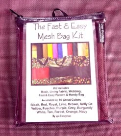 Fast And Easy Burgundy Mesh Bag Kit