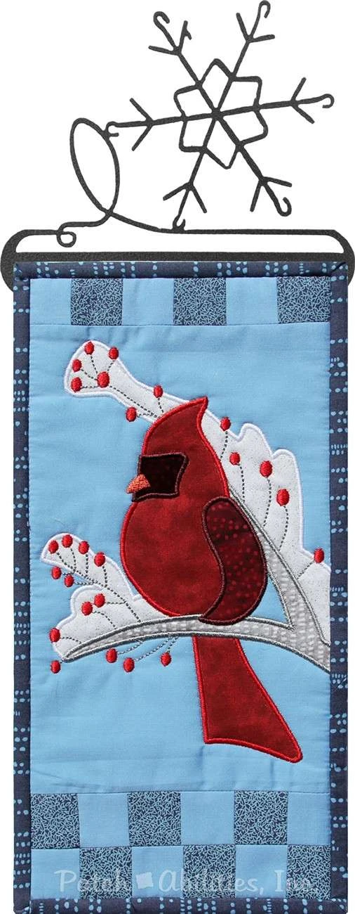Winter Cardinal Machine Embroidery Version Pattern 2 Winter Cardinal Machine Embroidery Version Pattern - Image 2