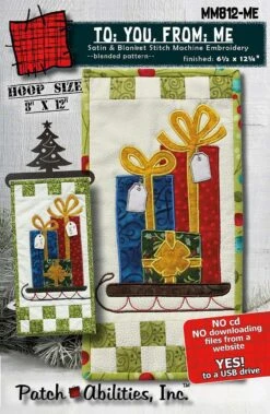 To You From Me Machine Embroidery Version Pattern