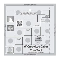 Creative Grids 6" Curvy Log Cabin