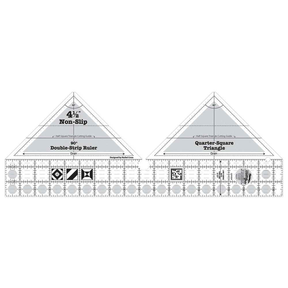 Creative Grids 90 Degree Double-Strip Ruler 1 Creative Grids 90 Degree Double-Strip Ruler
