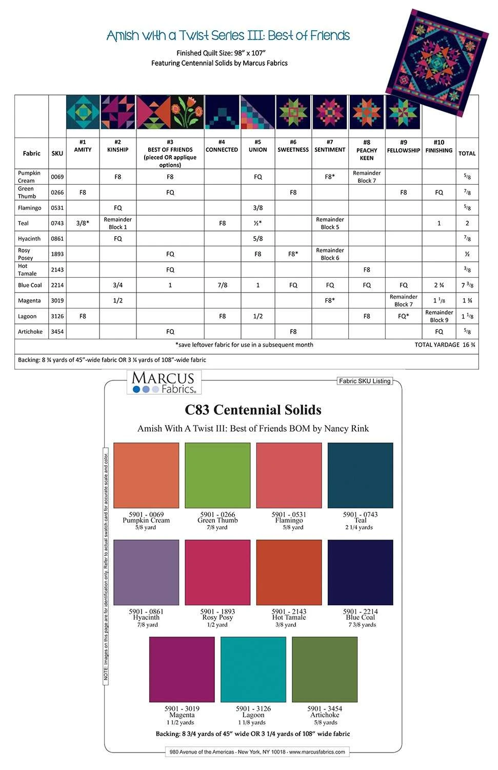Amish With A Twist Three Best Of Friends Quilt Pattern By Nancy Rink 2 Amish With A Twist Three Best Of Friends Quilt Pattern By Nancy Rink - Image 2