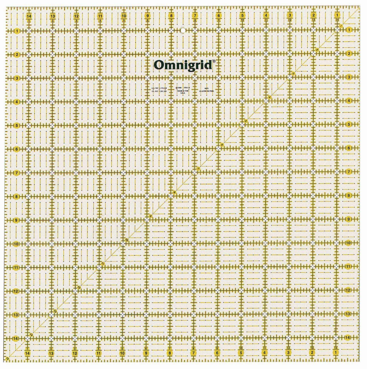 Omnigrid Ruler 15in X 15in 1 Omnigrid Ruler 15in X 15in