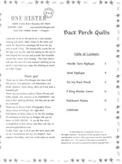 Back Porch Quilts 5 Back Porch Quilts -Keepsake Quilting Shop OS4 03