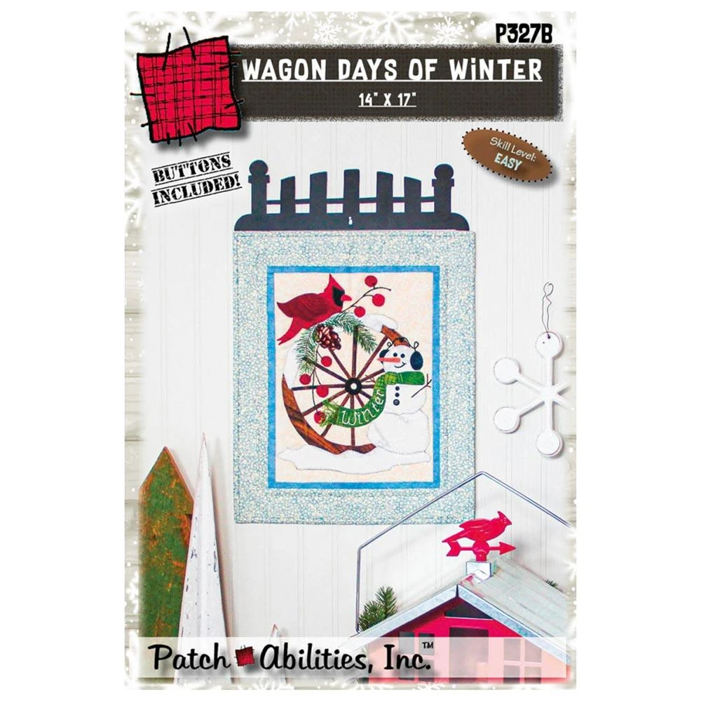 Wagon Days Of Winter With Buttons - Pattern 1 Wagon Days Of Winter With Buttons - Pattern