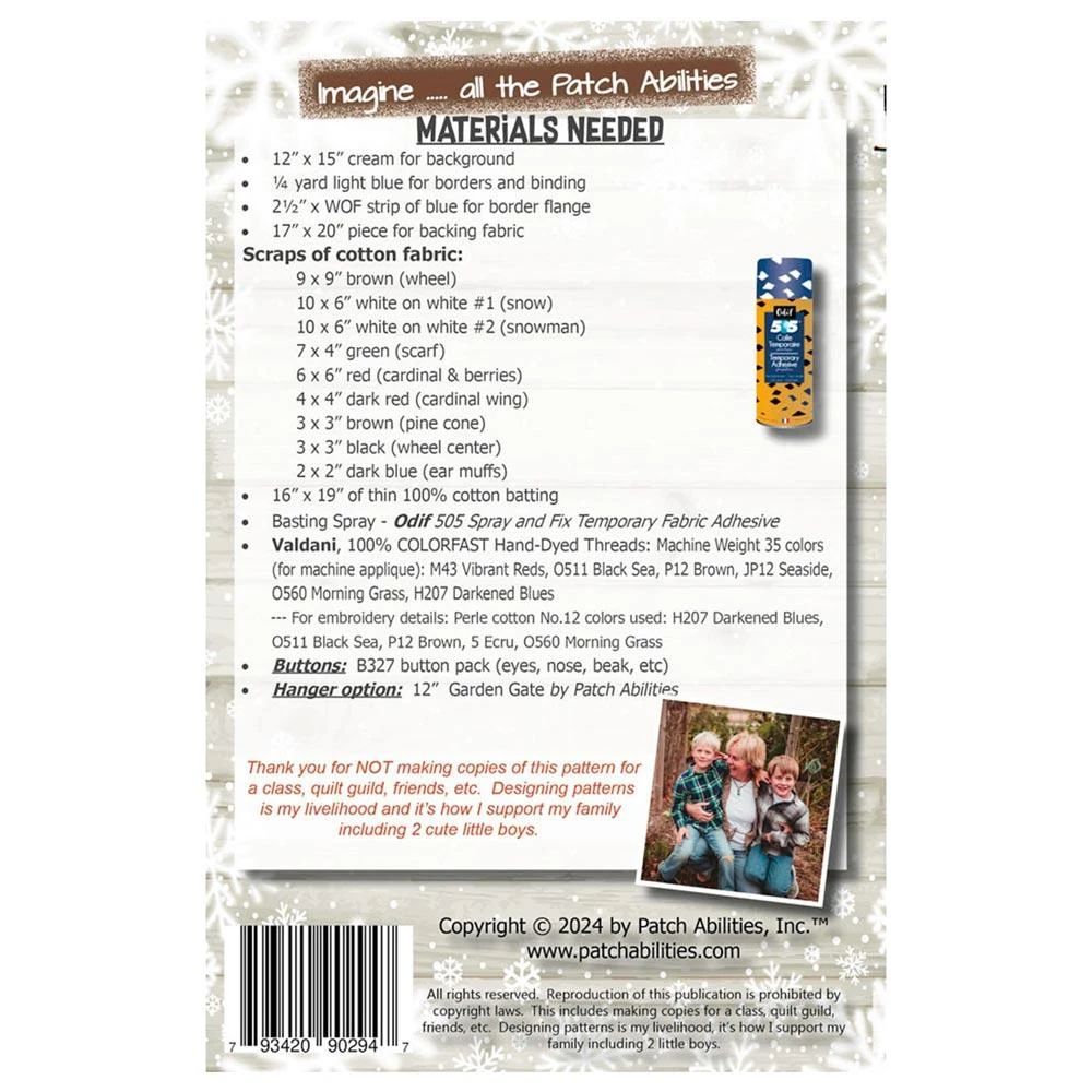 Wagon Days Of Winter With Buttons - Pattern 2 Wagon Days Of Winter With Buttons - Pattern - Image 2