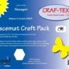 Placemat Craft Pack 15in X 17-1/4in Hexagon 4pk 3 Placemat Craft Pack 15in X 17-1/4in Hexagon 4pk -Keepsake Quilting Shop PM 5B 01
