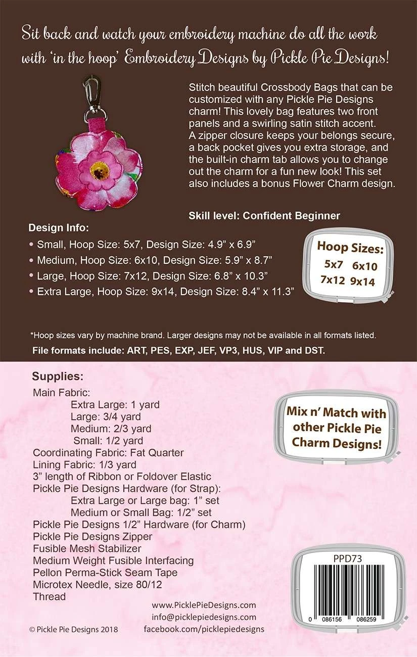 Charming Crossbody Bags In The Hoop Machine Embroidery Design CD 4 Charming Crossbody Bags In The Hoop Machine Embroidery Design CD - Image 4