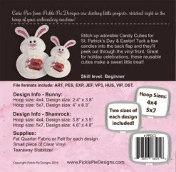 CD Shamrock & Bunny Candy Cuties Embroidery