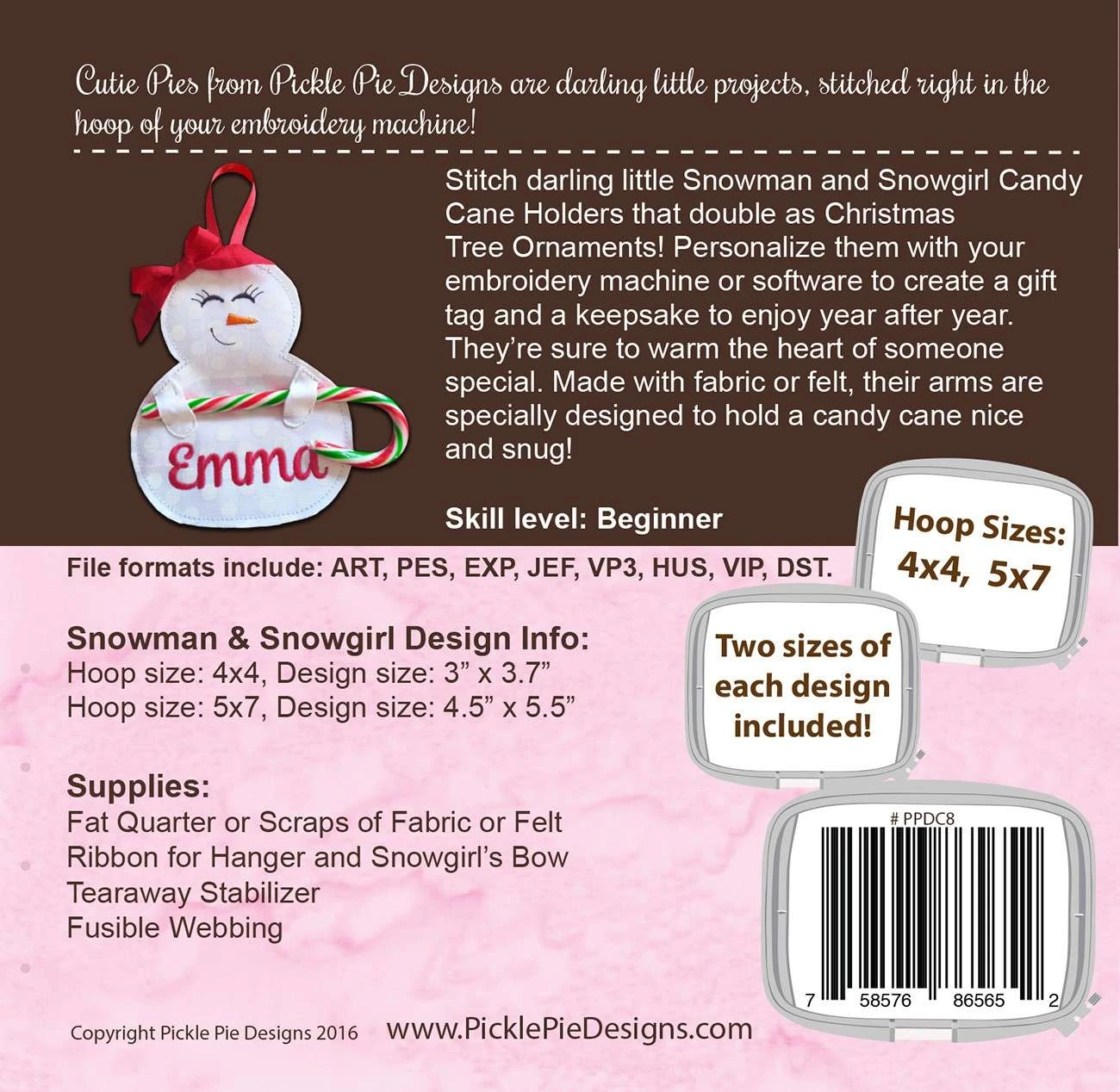 Frosty Friends Candy Cane Holders Downloadable Pattern 2 Frosty Friends Candy Cane Holders Downloadable Pattern - Image 2