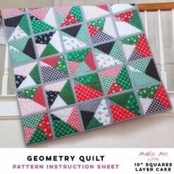 Geometry Quilt - 10" Squares/Layer Cake Pattern