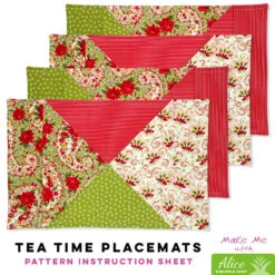 Tea Time Placemats - Alice Pineapple Pack Pattern