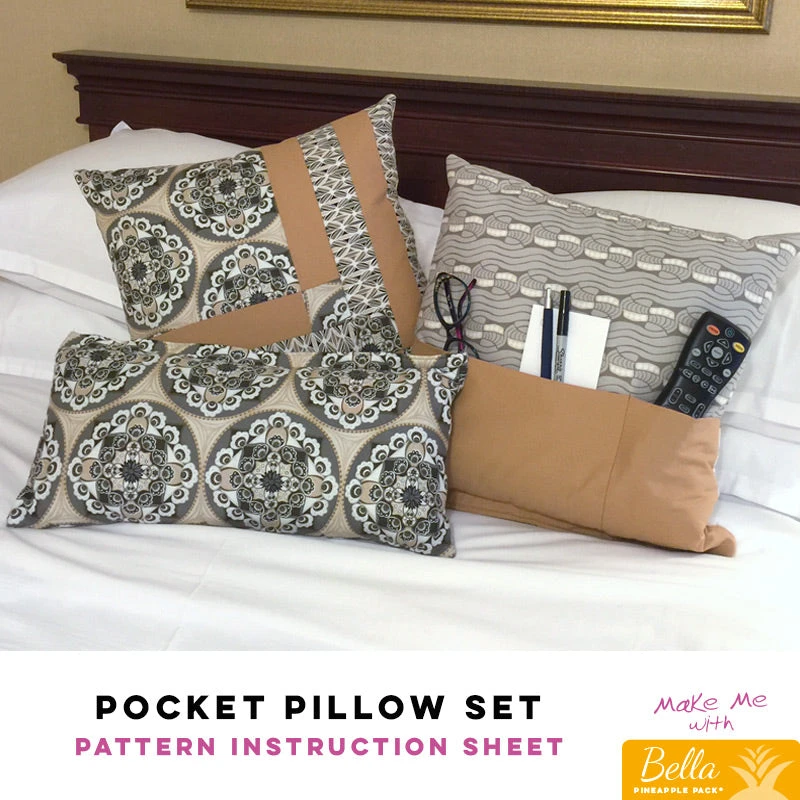 Pocket Pillow Set - Bella Pineapple Pack Pattern 2 Pocket Pillow Set - Bella Pineapple Pack Pattern - Image 2