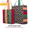 Tote Bag Set - Bella Pineapple Pack Pattern -Keepsake Quilting Shop PR BELLA TB 01