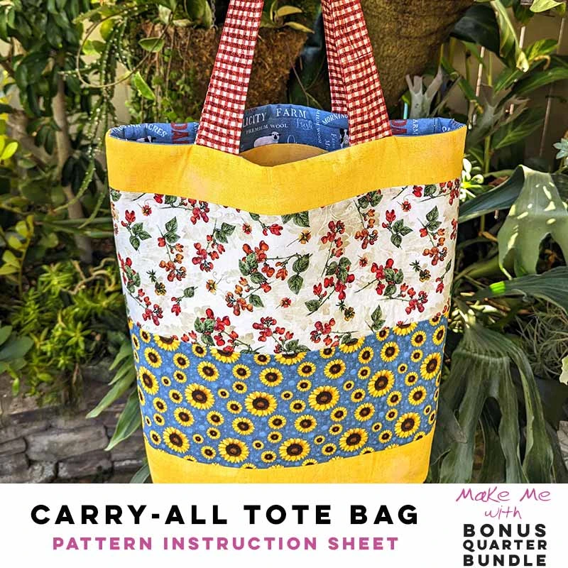 Carry-All Tote Bag - Bonus Quarter Bundle Pattern 1 Carry-All Tote Bag - Bonus Quarter Bundle Pattern