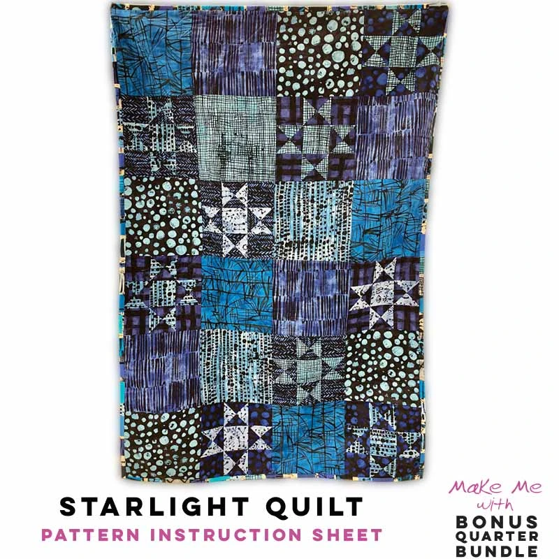 Starlight Quilt - 10-Piece Bonus Quarter Bundle Pattern 1 Starlight Quilt - 10-Piece Bonus Quarter Bundle Pattern