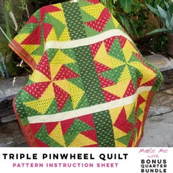 Triple Pinwheel Quilt - 10-Piece Bonus Quarter Bundle Pattern