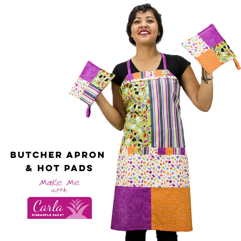 Butcher Apron & Hot Pads - Carla Pineapple Pack Pattern 3 Butcher Apron & Hot Pads - Carla Pineapple Pack Pattern - Image 3