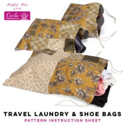 Travel Laundry And Shoe Bags - Carla Pineapple Pack Pattern