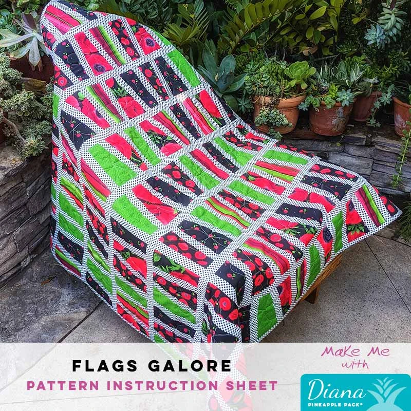 Flags Galore - Diana Pineapple Pack Pattern 1 Flags Galore - Diana Pineapple Pack Pattern