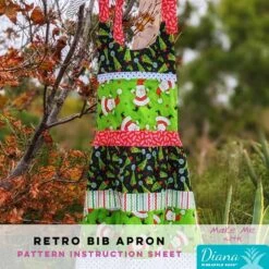 Retro Bib Apron - Diana Pineapple Pack Pattern