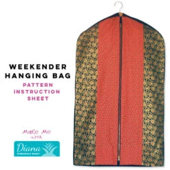 Weekender Hanging Bag - Diana Pineapple Pack Pattern