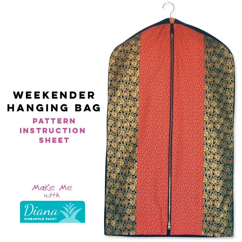 Weekender Hanging Bag - Diana Pineapple Pack Pattern 1 Weekender Hanging Bag - Diana Pineapple Pack Pattern