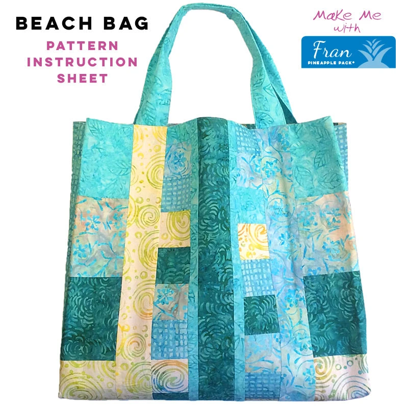 Beach Bag - Fran Pineapple Pack Pattern 1 Beach Bag - Fran Pineapple Pack Pattern