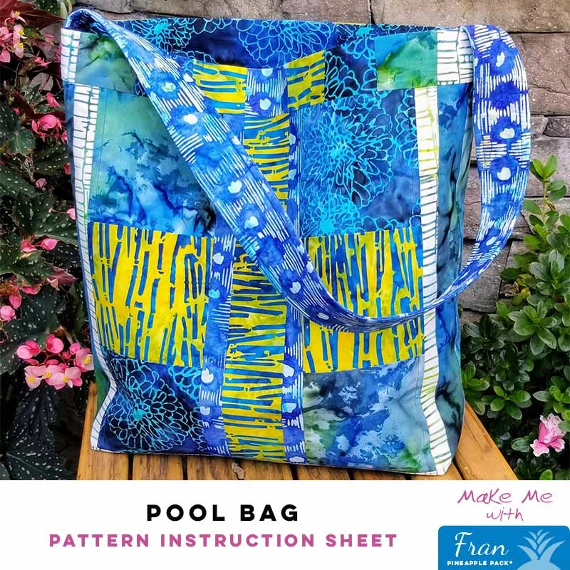 Pool Bag - Fran Pineapple Pack Pattern 1 Pool Bag - Fran Pineapple Pack Pattern
