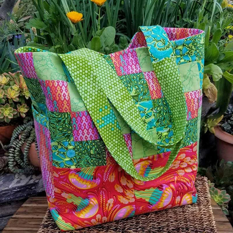 Shop In Style Tote Bag Set - Grace Pineapple Pack Pattern 2 Shop In Style Tote Bag Set - Grace Pineapple Pack Pattern - Image 2
