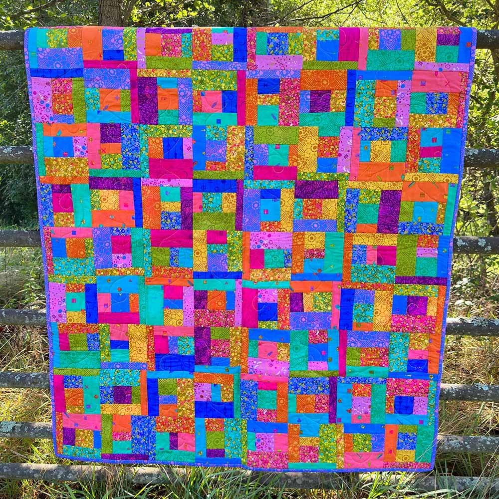 Scrappy Crumb Rail Quilt - 2.5" Strips/Jelly Roll Pattern 3 Scrappy Crumb Rail Quilt - 2.5" Strips/Jelly Roll Pattern - Image 3