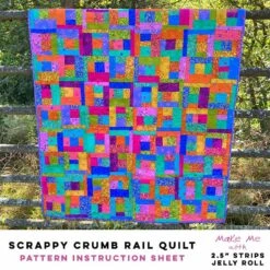 Scrappy Crumb Rail Quilt - 2.5" Strips/Jelly Roll Pattern
