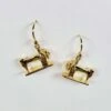 Machine Drop Earring Gold -Keepsake Quilting Shop QE1003G 01