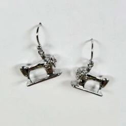 Machine Drop Earring Silver