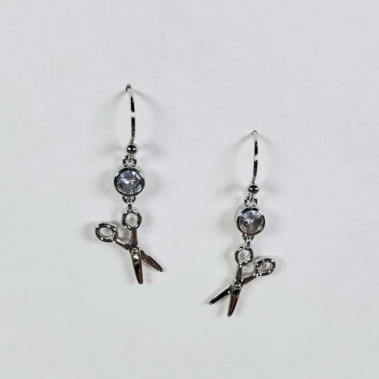 Scissor Drop Earring Silver 1 Scissor Drop Earring Silver
