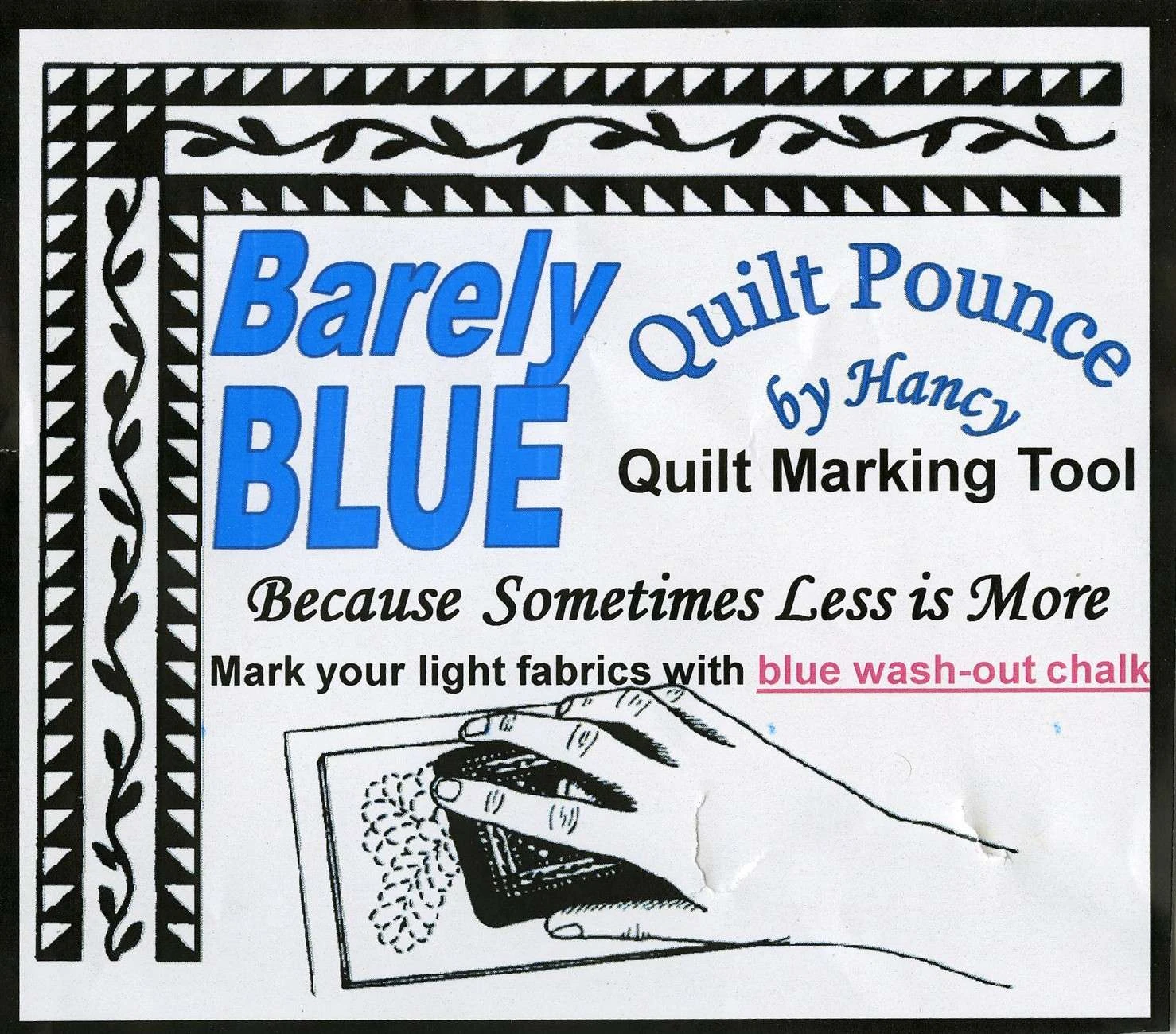 Stencil Chalk Transfer Quilt Pounce Pad Barely Blue 2 Stencil Chalk Transfer Quilt Pounce Pad Barely Blue - Image 2