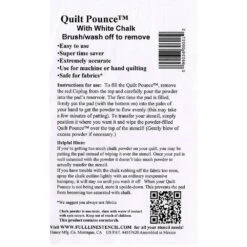 Stencil Chalk Transfer Quilt Pounce Pad White 5 Stencil Chalk Transfer Quilt Pounce Pad White -Keepsake Quilting Shop QPW 03