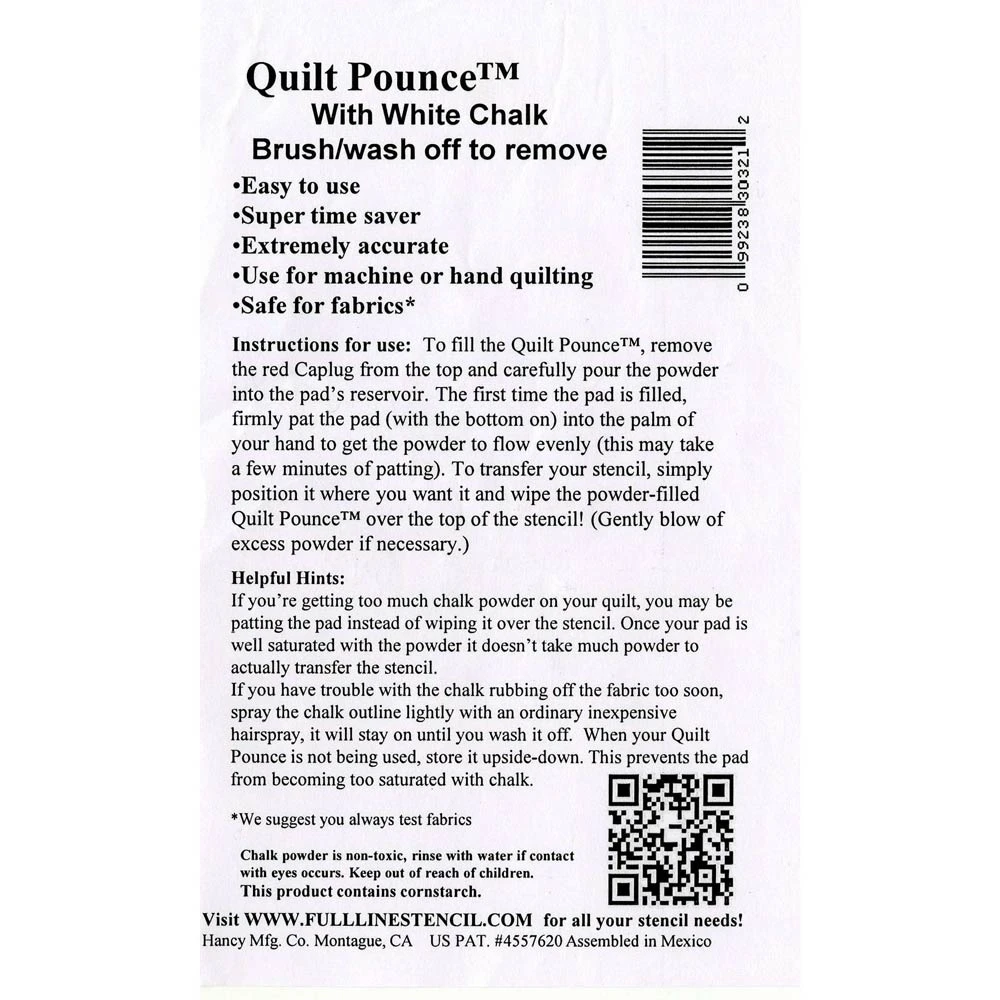 Stencil Chalk Transfer Quilt Pounce Pad White 3 Stencil Chalk Transfer Quilt Pounce Pad White - Image 3