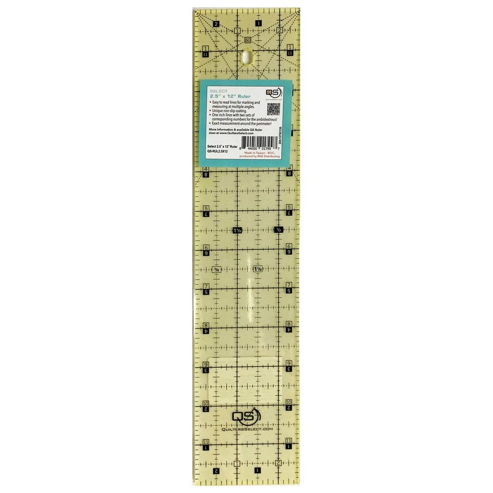 Non-Slip Ruler 2-1/2in X 12in 1 Non-Slip Ruler 2-1/2in X 12in