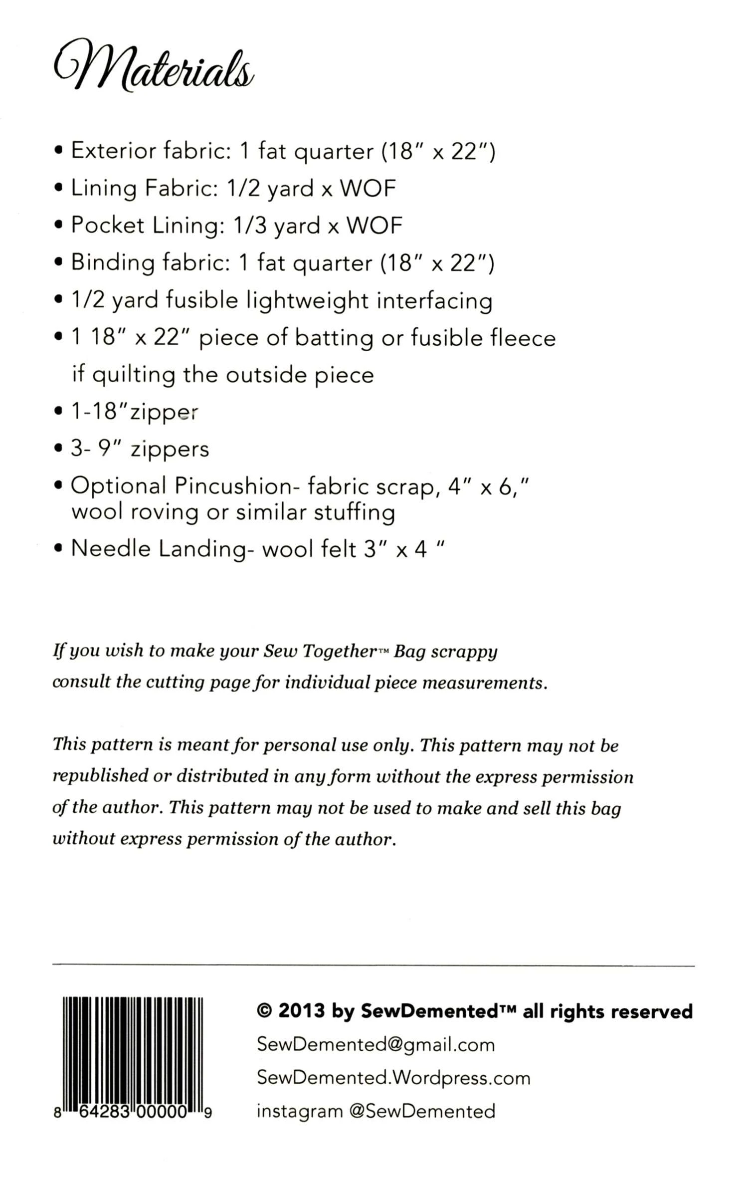 Sew Together Bag Pattern 2 Sew Together Bag Pattern - Image 2