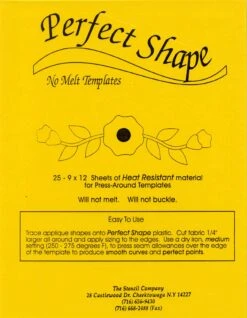 Perfect Shape Plastic Template Sheet 25 Ct