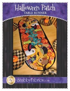 Halloween Patch Table Runner Pattern By Shabby Fabrics