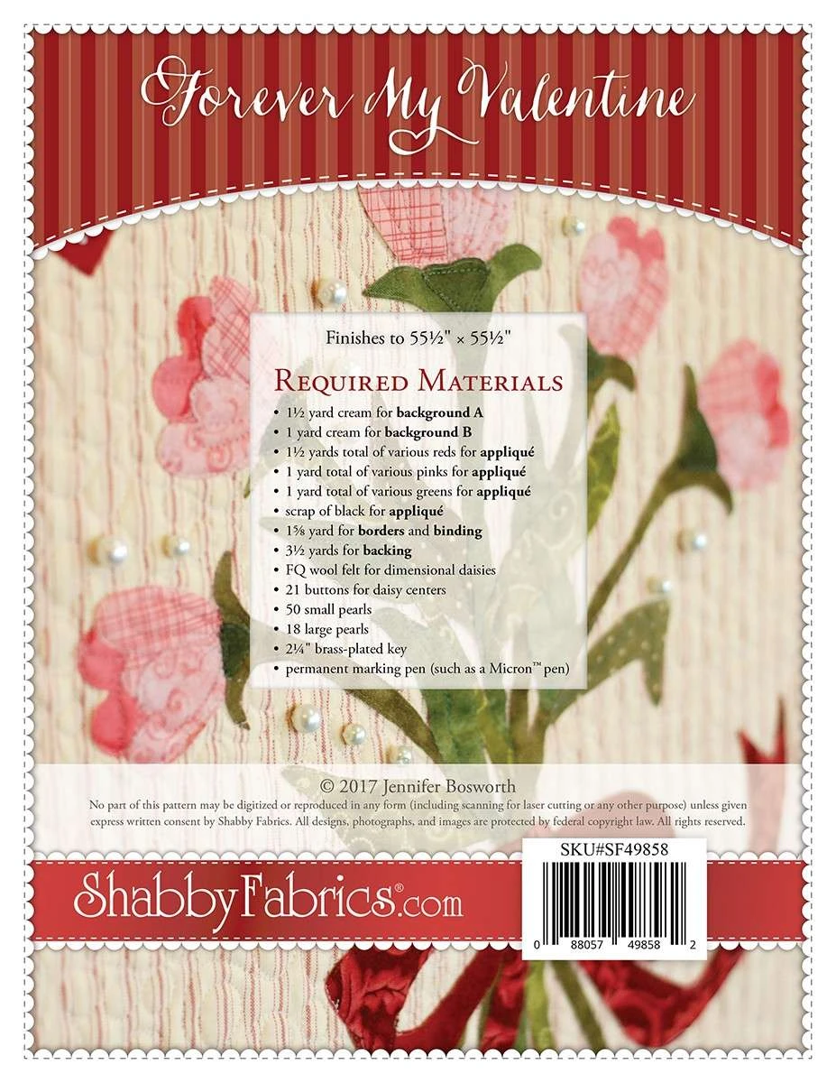 Forever My Valentine In Cotton Quilt Pattern By Jennifer Bosworth 2 Forever My Valentine In Cotton Quilt Pattern By Jennifer Bosworth - Image 2